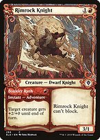 Matte Finish Throne of Eldraine Rimrock Knight // Boulder Rush ( #294 )