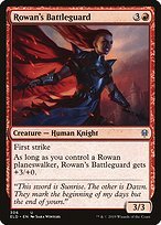 Matte Finish Throne of Eldraine Rowan's Battleguard ( #306 )