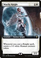 Matte Finish Throne of Eldraine Worthy Knight ( #341 )