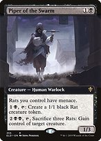 Matte Finish Throne of Eldraine Piper of the Swarm ( #355 )