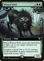 Matte Finish Throne of Eldraine Wicked Wolf ( #374 )