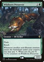 Matte Finish Throne of Eldraine Wildborn Preserver ( #375 )