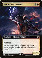 Matte Finish Throne of Eldraine Stormfist Crusader ( #383 )