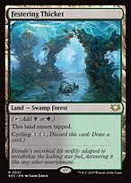 Glossy Finish Edge of Eternities Commander Festering Thicket ( #21 )