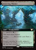 Glossy Finish Edge of Eternities Commander Festering Thicket ( #41 )