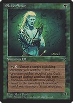 Glossy Finish Fallen Empires Elvish Scout ( #68 Variant a)