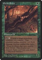 Glossy Finish Fallen Empires Elvish Scout ( #68 Variant b)
