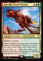 Matte Finish Final Fantasy Commander Red XIII, Proud Warrior ( #91 )