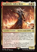 Matte Finish Final Fantasy Commander Sephiroth, Fallen Hero ( #92 )