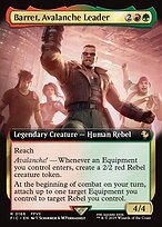 Matte Finish Final Fantasy Commander Barret, Avalanche Leader ( #166 )