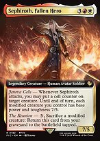 Matte Finish Final Fantasy Commander Sephiroth, Fallen Hero ( #182 )