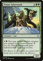 Glossy Finish Fate Reforged Temur Sabertooth ( #141 )