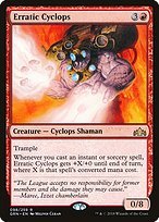 Glossy Finish Guilds of Ravnica Erratic Cyclops ( #98 )