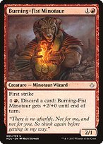 Glossy Finish Hour of Devastation Burning-Fist Minotaur ( #85 )