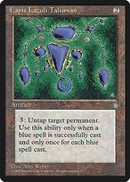 Glossy Finish Ice Age Lapis Lazuli Talisman ( #327 )