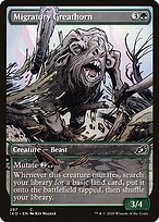 Matte Finish Ikoria: Lair of Behemoths Migratory Greathorn ( #297 )