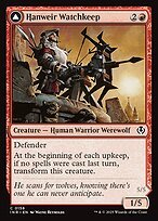 Matte Finish Innistrad Remastered Hanweir Watchkeep // Bane of Hanweir ( #158 )