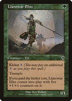 Glossy Finish Invasion Llanowar Elite ( #196 )