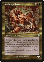 Glossy Finish Invasion Yavimaya Kavu ( #291 )
