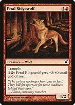 Glossy Finish Innistrad Feral Ridgewolf ( #142 )