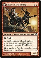 Glossy Finish Innistrad Hanweir Watchkeep // Bane of Hanweir ( #145 )