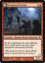 Glossy Finish Innistrad Tormented Pariah // Rampaging Werewolf ( #165 )