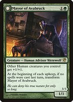 Glossy Finish Innistrad Mayor of Avabruck // Howlpack Alpha ( #193 )