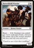 Glossy Finish Kaldheim Battershield Warrior ( #2 )