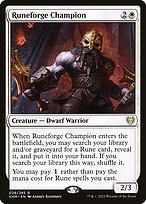 Glossy Finish Kaldheim Runeforge Champion ( #26 )