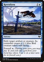 Glossy Finish Kaldheim Ravenform ( #72 )