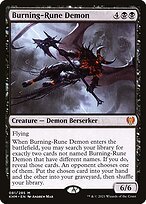 Glossy Finish Kaldheim Burning-Rune Demon ( #81 )