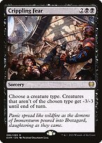 Glossy Finish Kaldheim Crippling Fear ( #82 )