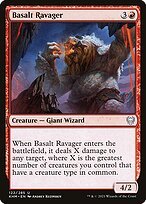 Glossy Finish Kaldheim Basalt Ravager ( #122 )