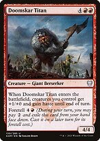 Glossy Finish Kaldheim Doomskar Titan ( #130 )