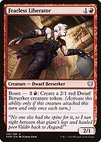 Glossy Finish Kaldheim Fearless Liberator ( #135 )