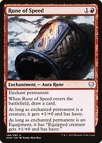 Glossy Finish Kaldheim Rune of Speed ( #148 )