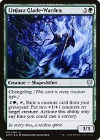 Glossy Finish Kaldheim Littjara Glade-Warden ( #182 )