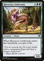 Glossy Finish Kaldheim Ravenous Lindwurm ( #187 )