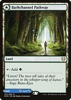 Glossy Finish Kaldheim Barkchannel Pathway // Tidechannel Pathway ( #251 )