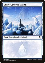 Glossy Finish Kaldheim Snow-Covered Island ( #278 )