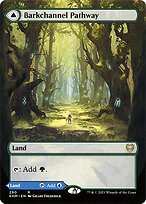 Glossy Finish Kaldheim Barkchannel Pathway // Tidechannel Pathway ( #290 )