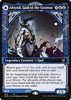 Glossy Finish Kaldheim Alrund, God of the Cosmos // Hakka, Whispering Raven ( #302 )