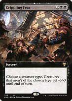 Glossy Finish Kaldheim Crippling Fear ( #350 )