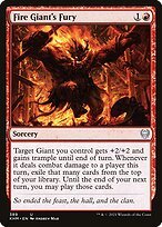 Glossy Finish Kaldheim Fire Giant's Fury ( #389 )