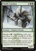 Matte Finish Khans of Tarkir Woolly Loxodon ( #158 )