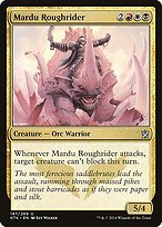 Matte Finish Khans of Tarkir Mardu Roughrider ( #187 )