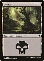 Matte Finish Khans of Tarkir Swamp ( #261 )