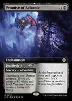 Glossy Finish The Lost Caverns of Ixalan Commander Promise of Aclazotz // Foul Rebirth ( #52 )