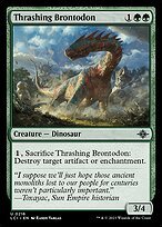Matte Finish The Lost Caverns of Ixalan Thrashing Brontodon ( #216 )