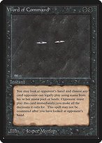 Glossy Finish Limited Edition Beta Word of Command ( #137 )